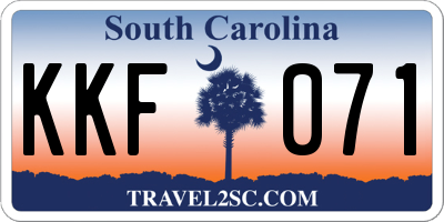 SC license plate KKF071
