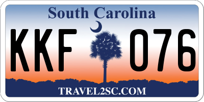 SC license plate KKF076