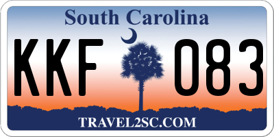 SC license plate KKF083