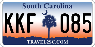 SC license plate KKF085