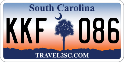 SC license plate KKF086