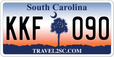 SC license plate KKF090
