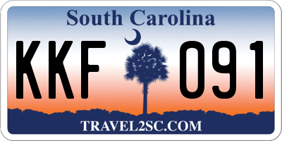 SC license plate KKF091