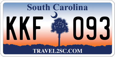 SC license plate KKF093