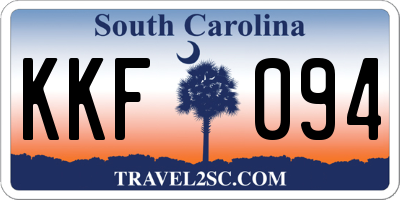 SC license plate KKF094