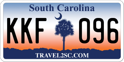 SC license plate KKF096
