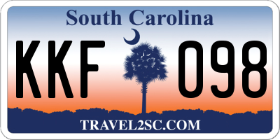 SC license plate KKF098