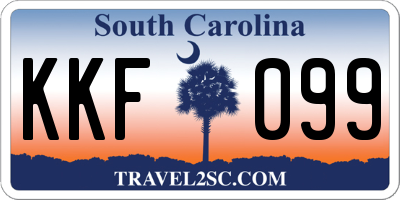 SC license plate KKF099