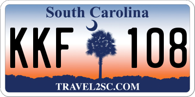SC license plate KKF108