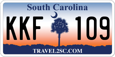 SC license plate KKF109