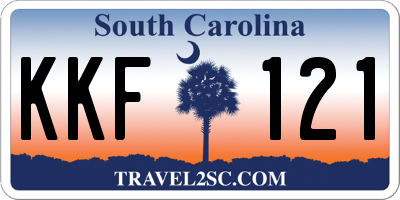 SC license plate KKF121