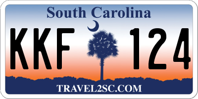 SC license plate KKF124