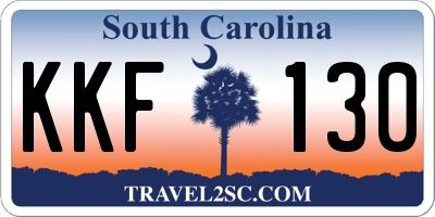 SC license plate KKF130