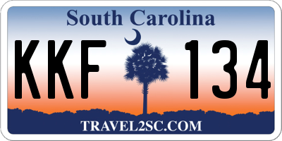 SC license plate KKF134