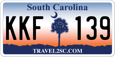 SC license plate KKF139