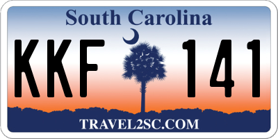 SC license plate KKF141