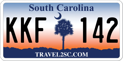 SC license plate KKF142