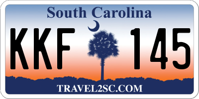 SC license plate KKF145