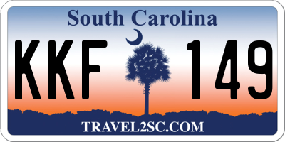 SC license plate KKF149