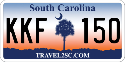 SC license plate KKF150