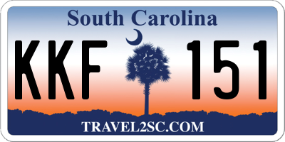 SC license plate KKF151
