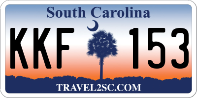 SC license plate KKF153