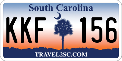 SC license plate KKF156