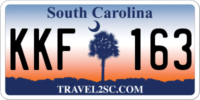SC license plate KKF163