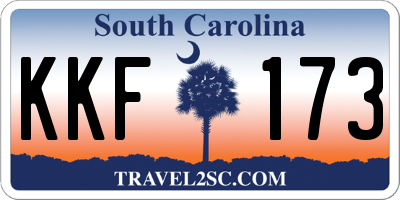 SC license plate KKF173