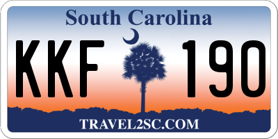 SC license plate KKF190
