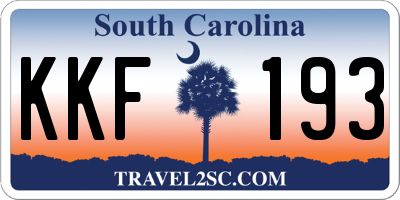 SC license plate KKF193