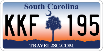 SC license plate KKF195