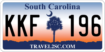 SC license plate KKF196