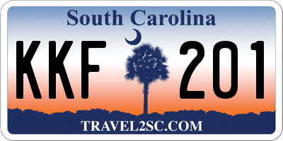 SC license plate KKF201
