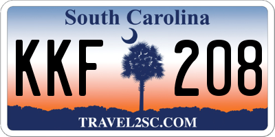 SC license plate KKF208