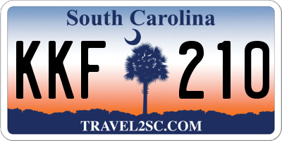 SC license plate KKF210