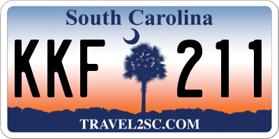 SC license plate KKF211