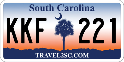 SC license plate KKF221