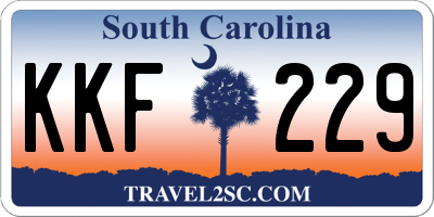 SC license plate KKF229
