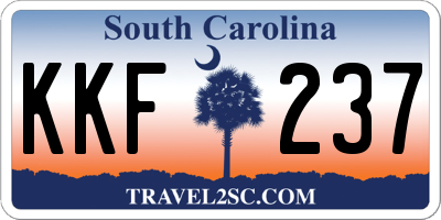 SC license plate KKF237