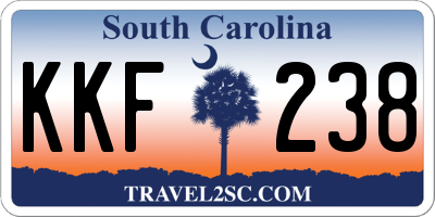 SC license plate KKF238