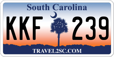 SC license plate KKF239