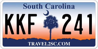 SC license plate KKF241