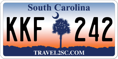 SC license plate KKF242
