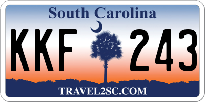 SC license plate KKF243