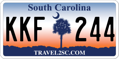 SC license plate KKF244