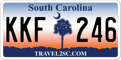 SC license plate KKF246