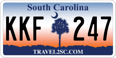 SC license plate KKF247