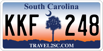 SC license plate KKF248