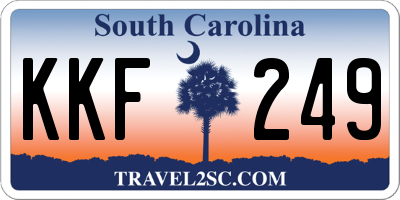 SC license plate KKF249